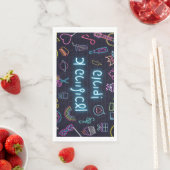 Neon Purim Serviette (Beispiel)