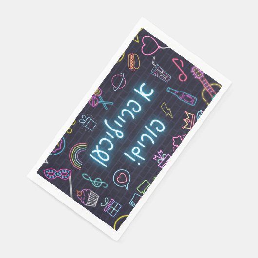Neon Purim Serviette (Ecke)