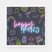 Neon Purim Serviette (Vorderseite)