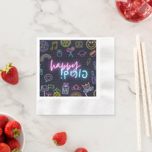 Neon Purim Serviette