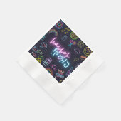 Neon Purim Serviette (Ecke)