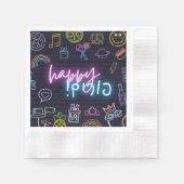 Neon Purim Serviette (Vorderseite)