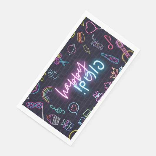 Neon Purim Serviette (Ecke)