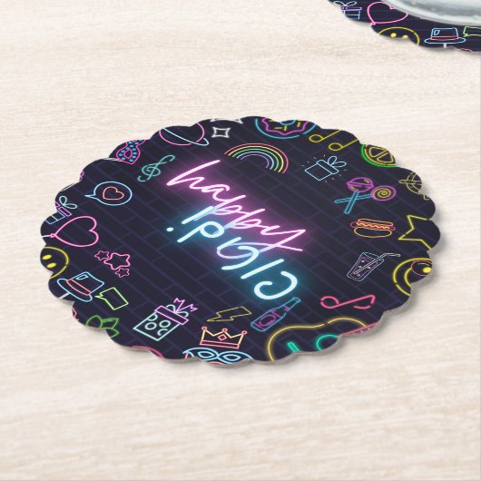 Neon Purim Untersetzer (angewinkelt)