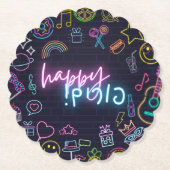 Neon Purim Untersetzer (Vorderseite)