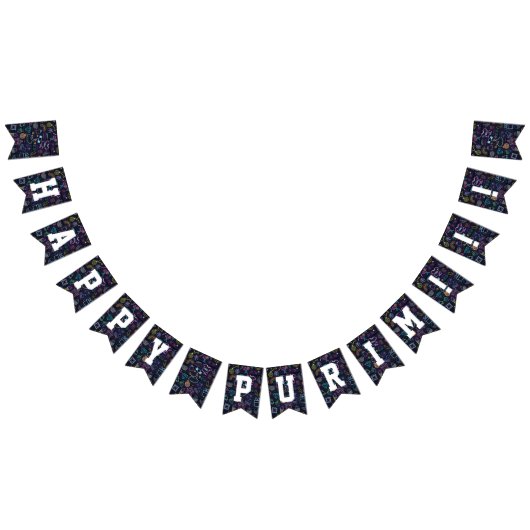 Neon Purim Wimpelkette (Alle)