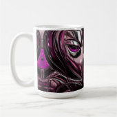 Neon Purple Metal Portrait Kaffeetasse (Links)