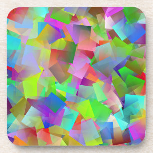 Neon Quadrate Untersetzer Set