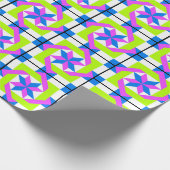 Neon Quilt Squares Geschenkpapier (Ecke)