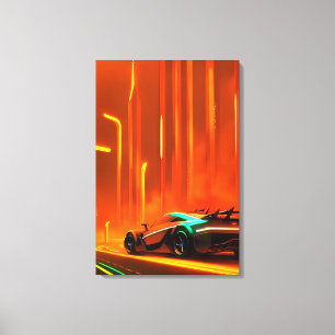 Neon Race Night 3000 - Ken Gage Art Leinwanddruck