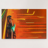 Neon Race Night 3000 - Ken Gage Art Puzzle (Horizontal)