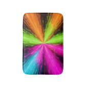 Neon Radial Burst Explosion Badematte (Vorderseite Vertikal)