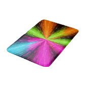 Neon Radial Burst Explosion Badematte (Schrägansicht)