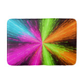 Neon Radial Burst Explosion Badematte (Vorderseite)