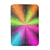 Neon Radial Burst Explosion Badematte (Vorderseite Vertikal)