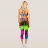 Neon Radial Burst Explosion Capri Leggings (Rückseite)