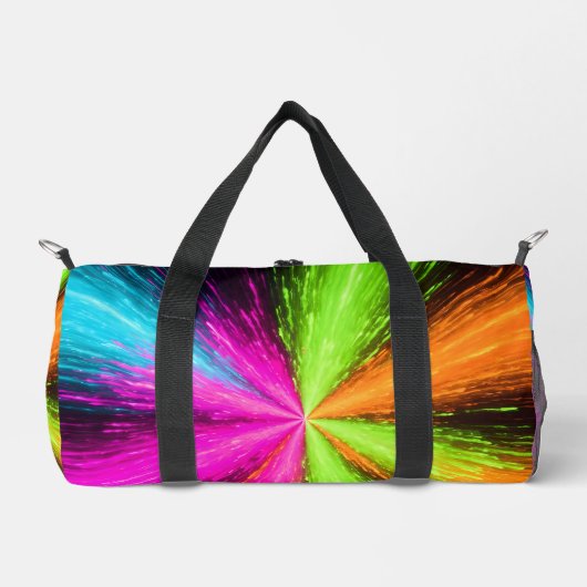 Neon Radial Burst Explosion Duffle Bag (Vorderseite)