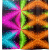 Neon Radial Burst Explosion Duschvorhang (Vorderseite)