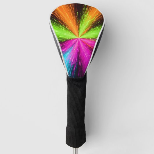 Neon Radial Burst Explosion Golf Headcover (Vorderseite)