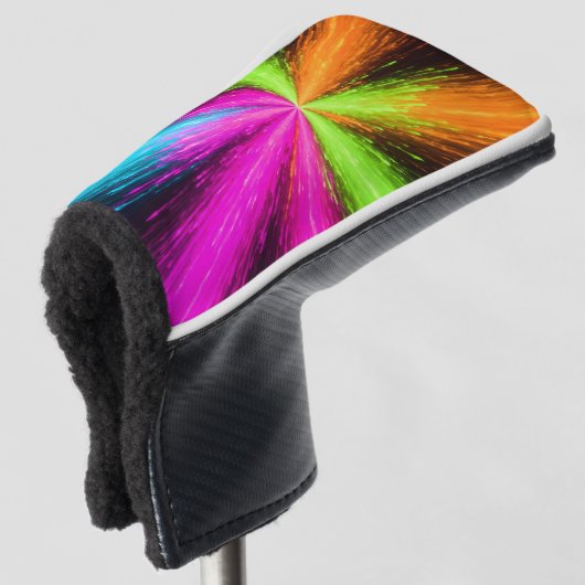 Neon Radial Burst Explosion Golf Headcover (3/4 Vorderseite)