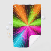 Neon Radial Burst Explosion Golfhandtuch (Insitu)