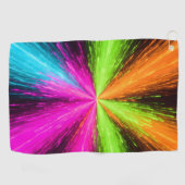 Neon Radial Burst Explosion Golfhandtuch (Horizontal)