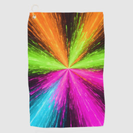 Neon Radial Burst Explosion Golfhandtuch