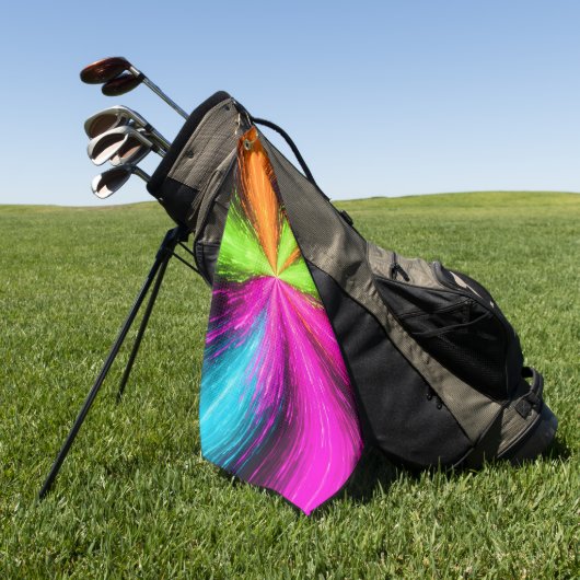 Neon Radial Burst Explosion Golfhandtuch (Gras)