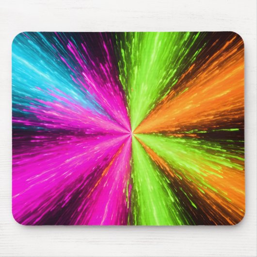 Neon Radial Burst Explosion Mousepad (Vorne)
