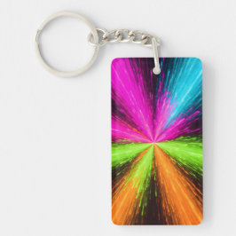 Neon Radial Burst Explosion Schlüsselanhänger