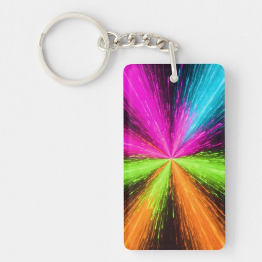 Neon Radial Burst Explosion Schlüsselanhänger (Vorderseite)