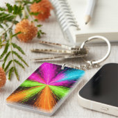 Neon Radial Burst Explosion Schlüsselanhänger (Vorderseite rechts)