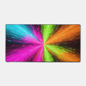 Neon Radial Burst Explosion Schreibtischunterlage (Vorderseite)