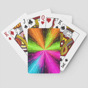 Neon Radial Burst Explosion Spielkarten