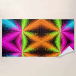 Neon Radial Burst Explosion Strandtuch