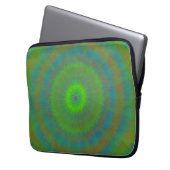 Neon Radial Ripple Laptopschutzhülle (Vorderseite Links)