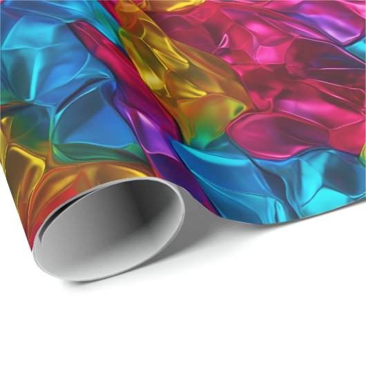 Neon Radiant Geometrie Geschenkpapier (Rolleneckpunkt)