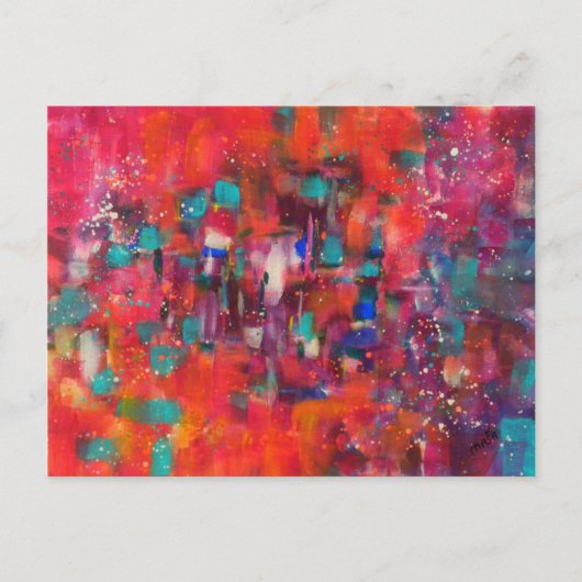 Neon Rain Postkarte (Vorderseite)