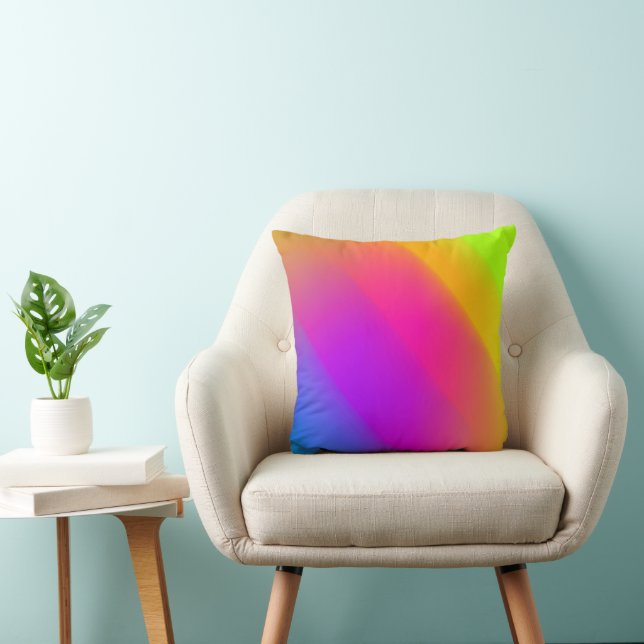 Neon Rainbow 16x16 Kissen (Stuhl )