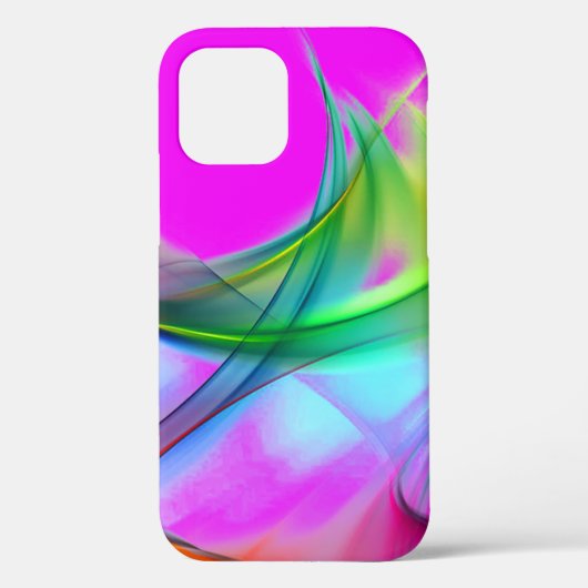 Neon Rainbow Abstract Design Case-Mate iPhone Case (Rückseite)