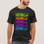 Neon Rainbow Bacon Lover T-Shirt (Vorderseite)