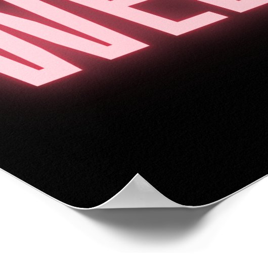 Neon Rainbow Begrüßungszeichen Poster (Ecke)