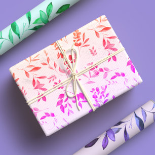 Neon Rainbow Botanischer Eukalyptus Geschenkpapier Set