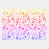 Neon Rainbow Botanischer Eukalyptus Geschenkpapier Set (Vorderseite)