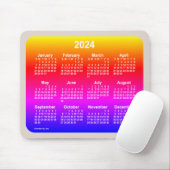 Neon Rainbow Calendar 2024 von Janz Two Tone Mousepad (Mit Mouse)