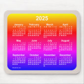 Neon Rainbow Calendar 2025 von Janz Two Tone Mousepad (Vorne)