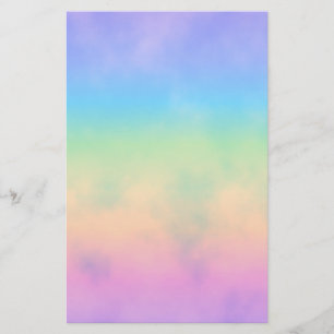 Neon Rainbow Clouds Stationierung Briefpapier