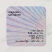 Neon Rainbow Design QR 7 Line Custom Quadratische Visitenkarte (Vorderseite)