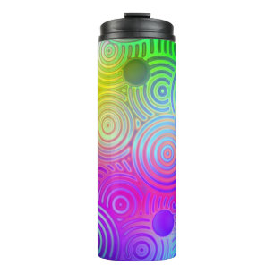 Neon Rainbow Design Thermosbecher