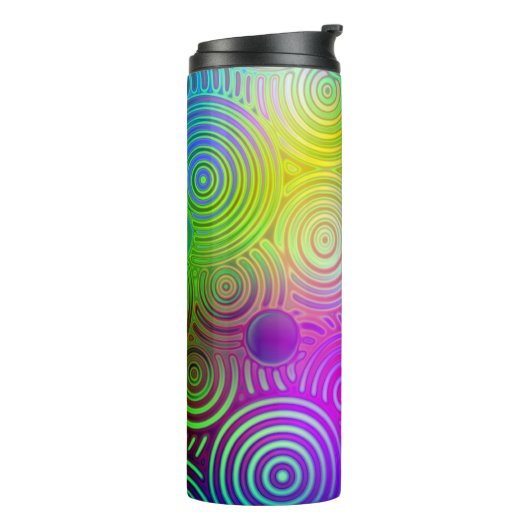 Neon Rainbow Design Thermosbecher (Nach links gedreht)